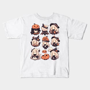 Kawaii Anime Halloween Kids T-Shirt